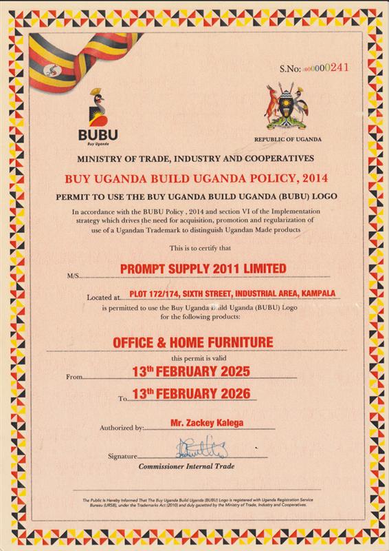 BUBU Certificate