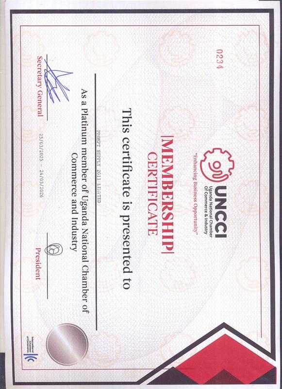 UNCCI Membership Certificate